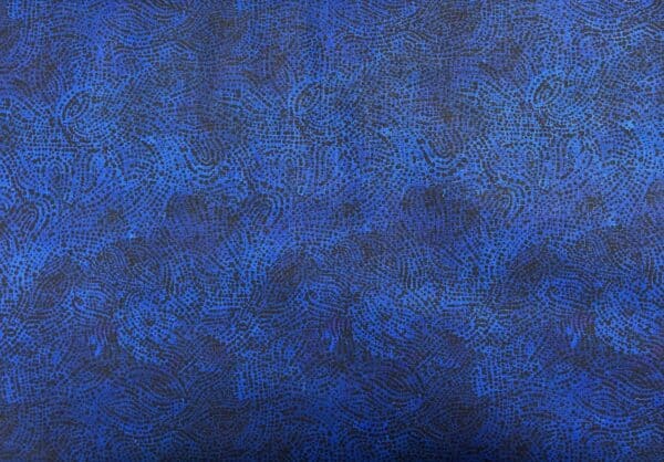 Patchwork stof - blå diffust mønster