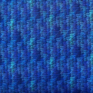 Patchwork stof - blå zigzag mønster