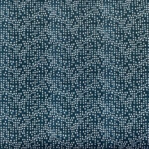 Patchwork stof - blå stof med hvidt mønster
