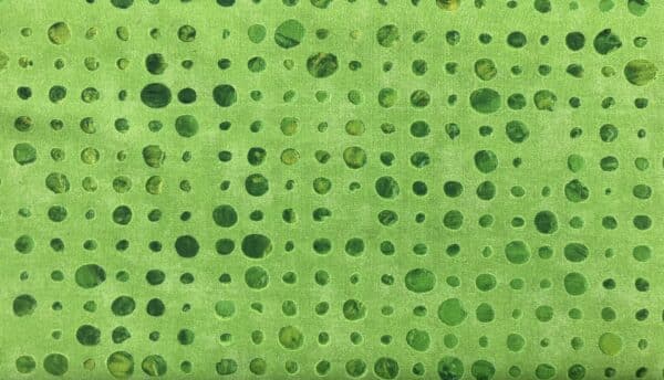 Patchwork stof - grønne prikker