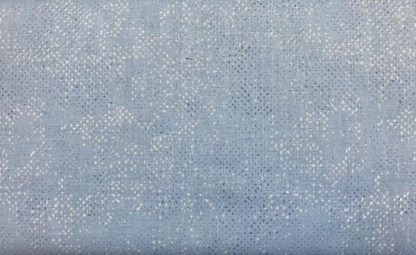 Patchwork stof - blå bund med blå og hvide prikker