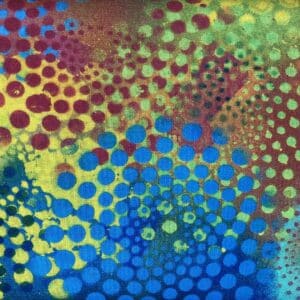 Patchwork stof - abstrakt mønster med farver