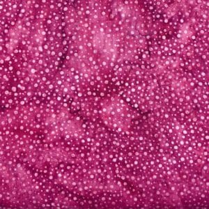 Patchwork stof - pink md hvide prikker