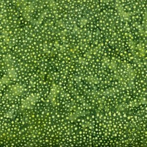 Patchwork stof - grøn med hvide prikker