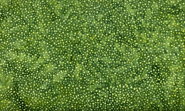 Patchwork stof - grøn med hvide prikker