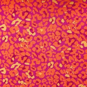 Patchwork stof - orange leopard pink baggrund