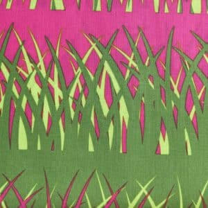 patchwork stof - Pink og grønt Græs