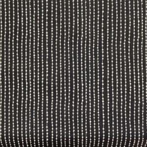 patchwork stof - sort med hvide prikkede streger
