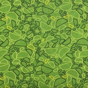 Patchwork stof - Frisk grøn med halvcirkler
