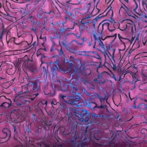 Patchwork stof - Jinni Bayer batik lilla med blå streger