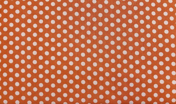 Patchwork stof - Tilda Orange med beige prikker