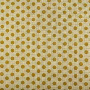 Patchwork stof - Tilda gul med karrygule prikker