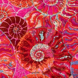 Patchwork stof - Ammonites pink -Kaffe Fassett