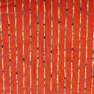 Patchwork stof - Orange med blålige striber