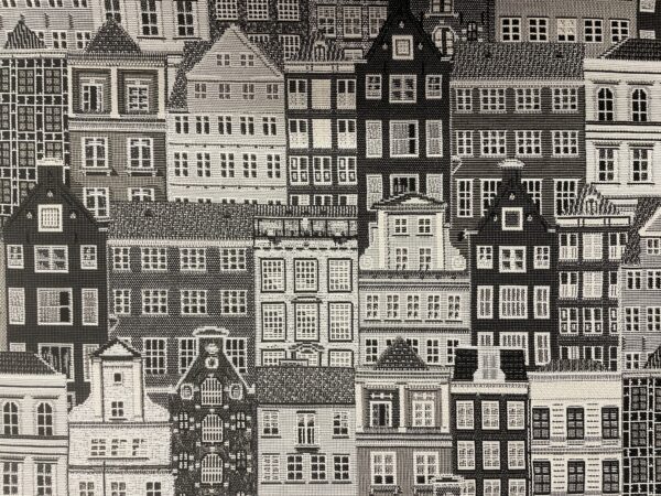 Gobelin stof med huse