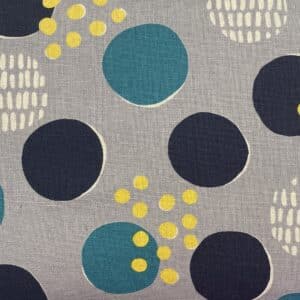 Kokka - Grå med cirkler og prikker