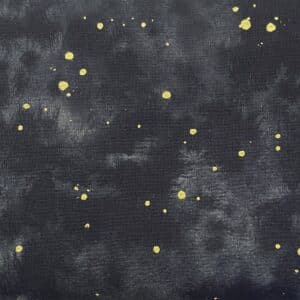 Flora & Form - Onyx - sort stof med guldpletter